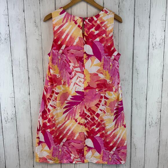 Escape by Habitat Guava Tropical Pink Sleeveless Tank Shift Dress Size Medium - Picture 8 of 12
